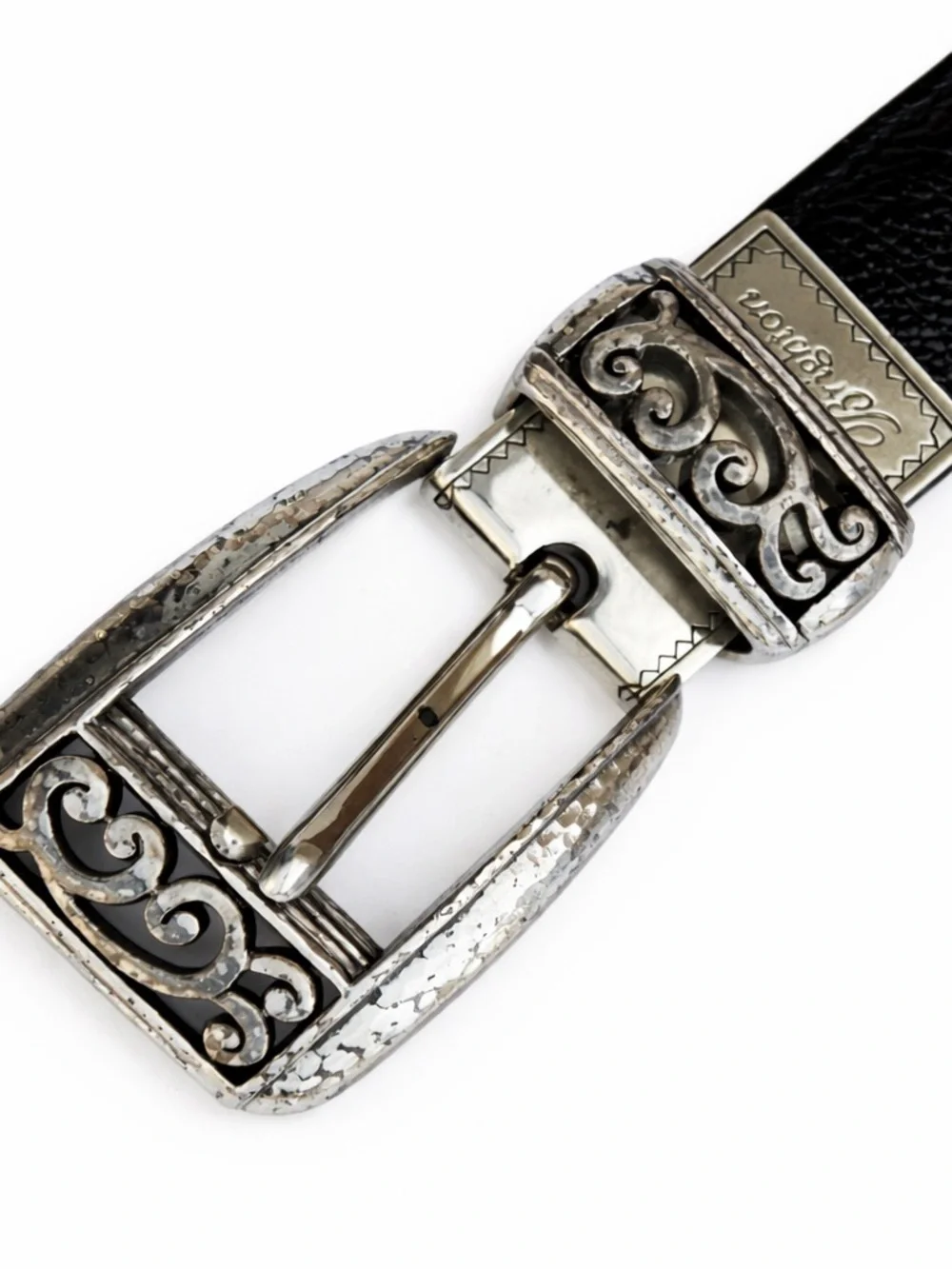 Brighton Belt Reversible Black Brown Silver hardware